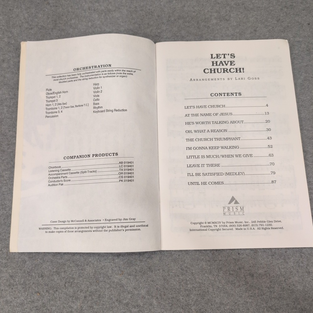 Let's Have Church Lari Goss Changed by the Power Choral Series Prism Music Book - Picture 3 of 3